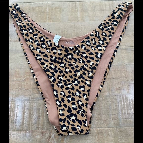 Aerie Leopard Super High Cut Cheekier Plus Coquine bikini swim bottom XL - Picture 7 of 7